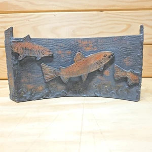 Rainbow Trout Curved Envelope Mail Holder Desktop Decor Ceramic 11 X 5 In. - Picture 1 of 8