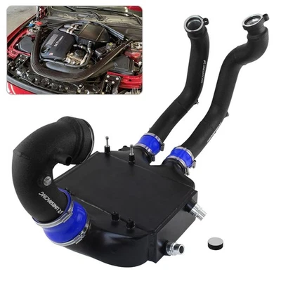 Top Mount Intercooler Kit + Charge Pipes For BMW 15-20 M2 M3 F80 M4 F82 F83 S55 - Image 1 of 4