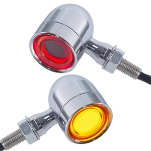 2X Luci di Coda Proiettile LED Moto Segnali di Giro Corsa Freno Luce Pesante D... - Foto 1 di 6