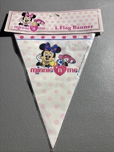 Vintage Minnie And Me Flag Banner - Picture 1 of 2