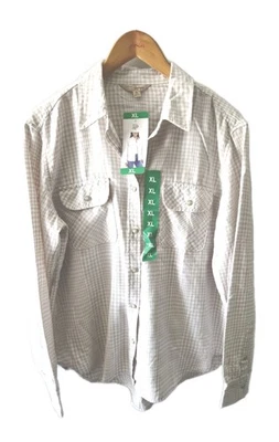 Jachs Girlfriend Womens XL Stone Grey Check Flannel Shirt With Pockets 0314 - Image 1 of 4