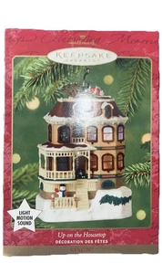 Hallmark Keepsake Ornament 2001 Up On The Housetop Magic Light Motion Sound - Picture 1 of 9