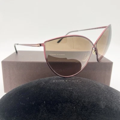 Tom Ford Eyelyn TF251 69F 66-5-130 Burdeos Marrón Gradación Gafas de sol Japón Caja Foto 1 de 4