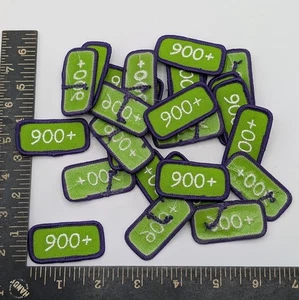 Lot of 25 Girl Scout 900+ Cookie Sales Patches Green & Purple, White Text - Picture 1 of 3