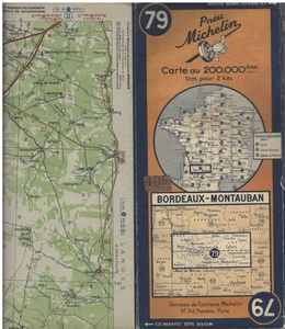 CARTE Michelin N°79 Montauban Cahors Marmande Rocamadour Carmaux Condom... 1946 - Picture 1 of 6