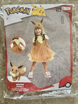 Kids Pokemon Eevee Evoli Toddler Costume Size 2T New In Bag - Image 1 of 4