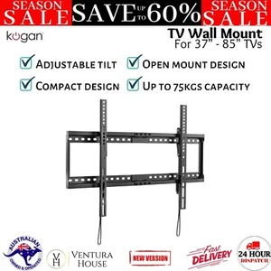 Kogan Slim Tilt Adjustable Wall Mount for 37"-85" TV Stand Slim Bracket VESA New - Picture 1 of 12