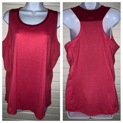 REI Размер БОЛЬШОЙ Ветреный Красный Эластичный Спортивный Майка Кольцевой Гриф Б/У в отличном состоянии - Изображение 1 из 4