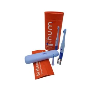 hum by Colgate Smart Battery Sonic Toothbrush, 2 Refill Heads, Travel Case, Blue - Picture 1 of 8