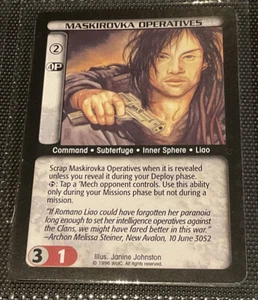 Battletech - CCG - MASKIROVKA OPERATIVES - Rare - Ungraded Limited - Picture 1 of 1