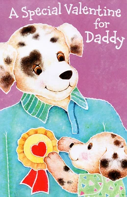 Cute VALENTINE'S DAY Card FOR FATHER, Dog Daddy by American Greetings + Envelope - Image 1 of 4