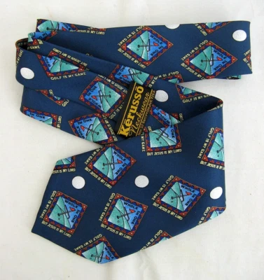 Kerusso Golf is my Game Todo en Uno Para hombres Golf Cuello Prendas Repp Corbata Talla 59" x 4" Foto 1 de 3