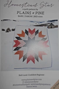 HOMESTEAD STAR BY PLAINS&PINE PRICE IS FOR I PATTERN - Picture 1 of 1