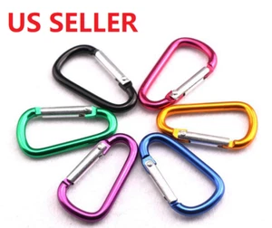 5 /10 packs NEW CARABINER KEYCHAIN KEY RING CHAIN BELT BACKPACK CLIP SPRING CLIP - Picture 1 of 10