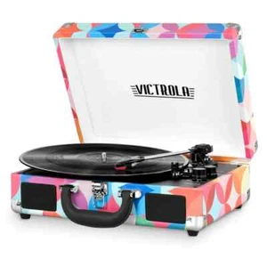 Victrola Journey Suitcase Record Player - Geo Print - Picture 1 of 1