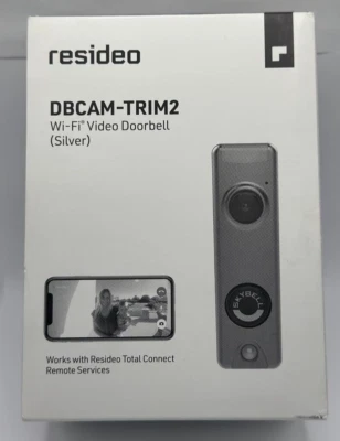 NUEVO TIMBRE VIDEO CAJA ABIERTA Resideo DBCAM-TRIM2 Wi-Fi plateado Foto 1 de 4