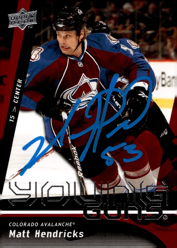 Matt Hendricks - Signed 2009-10 Upper Deck Young Guns Rookie Card #247 - Image 1 of 2