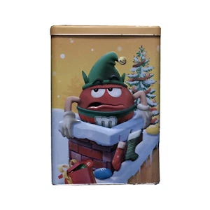 M&M's MM's/ Collector Christmas Thanksgiving Snow Metal Box Yellow Yellow - Picture 1 of 10