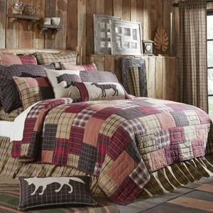 WYATT QUILT & ACCESSORIES SELECTION Rustic Primitive Set VHC Brands - Picture 1 of 18