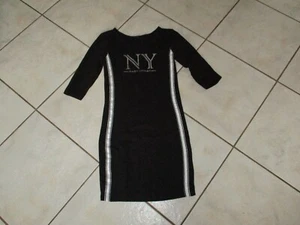 schönes Shirt Kleid C&A Gr.S 36 (164/170) schwarz silber Print NY - Bild 1 von 3