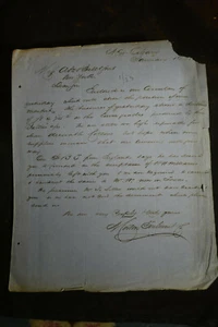 ~1855 *FIRMATO* Morton Toulmin & Co. Lettera al mercante di New York Abraham Bell *AEREO - Foto 1 di 5