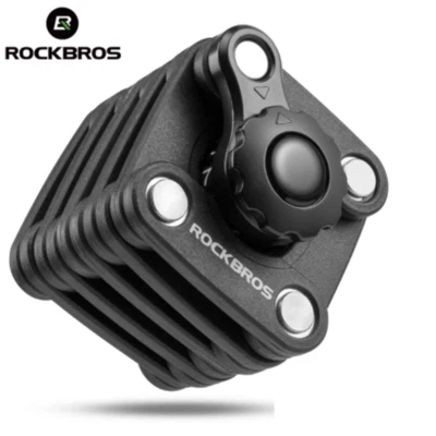ROCKBROS Anti-Theft Mini Foldable Bike Lock Bicycle Foldable Chain Password Lock - Image 1 of 4