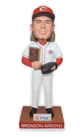 2023 Cincinnati Reds Bronson Arroyo Bobblehead, New in Box Cover