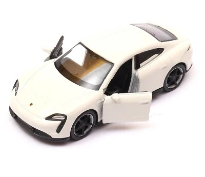 Porsche Taycan Turbo S Alemania Modelo de Coche Diecast Juguete Blanco Escala 1:34-1:39 Welly Foto 1 de 3