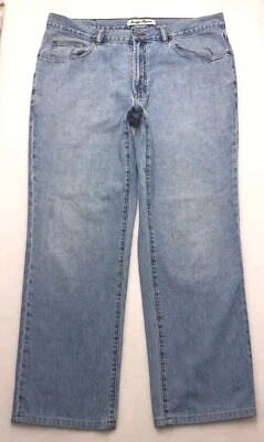 M252 ALTERED! INDIGO PALMS Tommy Bahama Classic Straight Jeans sz 38? - Image 1 of 4