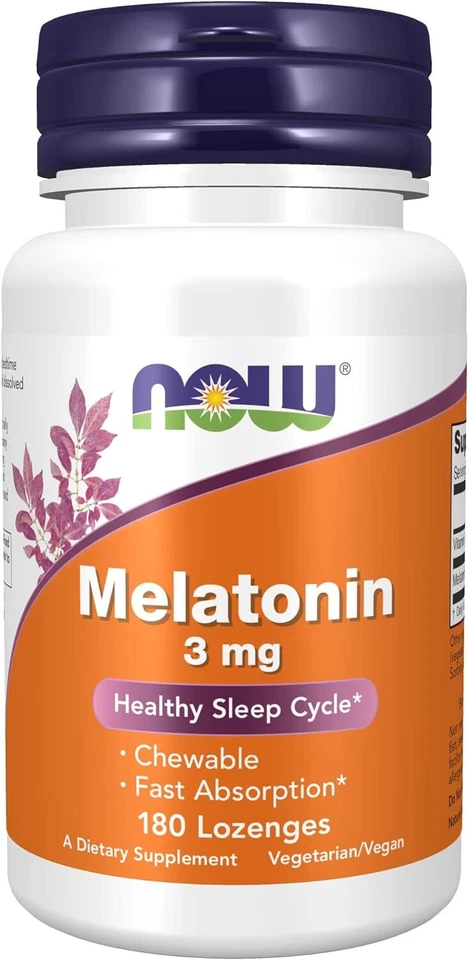 Melatonin 3 MG 90 LOZ Now Foods Sleep Support
