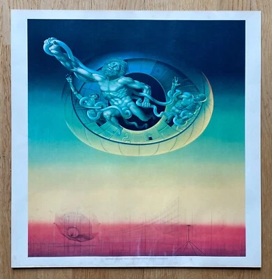 Rudolf Hausner. Grosse Laookon. Alter Druck. Hans Wewalka Wien. 55x56 cm Mängeln - Bild 1 von 4