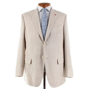 Isaia NWT Cotton / Linen / Silk Sport Coat Size 54R (44R US) In Solid Beige - Picture 1 of 13