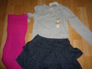 NWT Gymboree jumping beans outfit set size 4/4T skort top pants - Picture 1 of 4