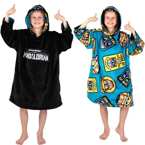 Manta con capucha Star Wars Mandalorian de gran tamaño para niños súper suave reversible - Imagen 1 de 7