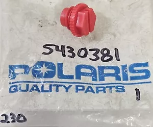 1 NEW Polaris Chaincase RED Plastic Chain Case Gearbox Plug Bolt OEM 5430381 NOS - Picture 1 of 3