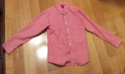 IZOD - Camisa con botones a rayas para niños adolescentes - Talla L (14-16 años) Foto 1 de 2