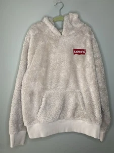 Levi’s Sherpa YOUTH size Medium Cream Pullover Hoodie - Picture 1 of 4