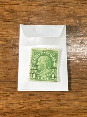 Benjamin Franklin Green One 1 Cent U.S. stamp - Image 1 of 2