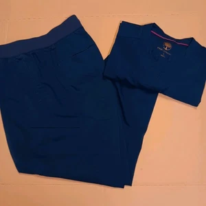 Healing Hands Womens Blue Scrub Set Size  2XL - Picture 1 of 10