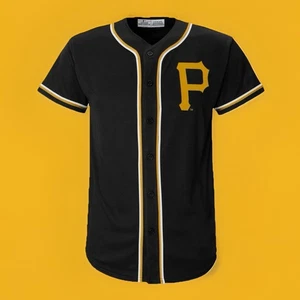 Youth Medium 8 Pittsburgh Pirates Short Sleeve Jersey Button Boys Girls Size L - Picture 1 of 4