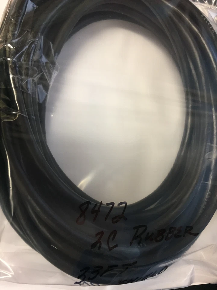 8472 BELDEN GOMA SIN ESCUDO 2 C 16AWG NEGRO 33 FT NUEVO Foto 1 de 1