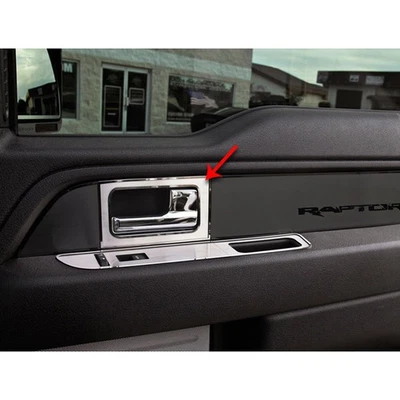 Guarnição de tração da porta da frente 2p para cabine estendida 10-14 F-150 Raptor [ino inoxidável/escovado] - Imagem 1 de 4