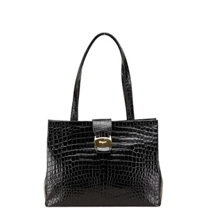 Salvatore Ferragamo Vara Embossing Handtasche Beuteltasche Damen 【Gebraucht】 - Bild 1 von 7