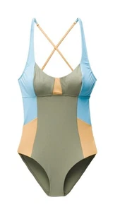 Traje de baño prAna Tulum dulce agave bloques de color de una pieza correas ajustables talla mediana - Imagen 1 de 4