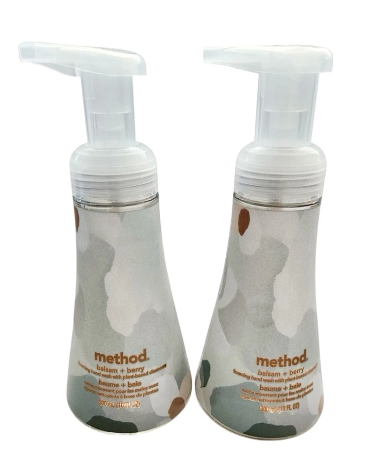 Method Foaming Sabonete Lavado às Mãos Bálsamo Berry Holiday Scent 10 Oz, Lote de 2 - Imagem 1 de 3