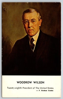 Postal Woodrow Wilson 28º Presidente de los Estados Unidos V9 Foto 1 de 2
