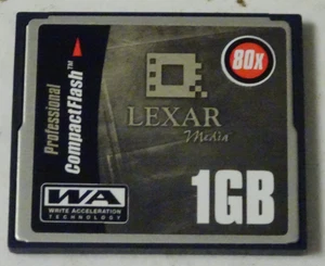 Lexar Professional 1GB 80x Speed CompactFlash Memory Card (CF1GB-80-380) - Picture 1 of 2