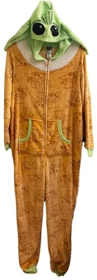 Pijama de una pieza con capucha y cremallera Star Wars L (12-14) Grogu Baby Yoda Mandalorian Foto 1 de 4