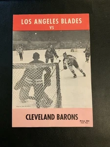 1960s Los Angeles Blades vs Cleveland Barons WHL Hockey Program (pink) #1050 - Picture 1 of 3