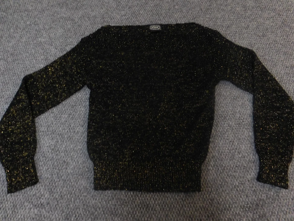 Suéter feminino Gitano pulôver médio preto esticado - Imagem 1 de 4